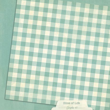 Graphic 45 Slice Of Life - Capri Blue Pattern & Solid