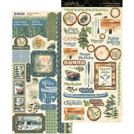 Graphic 45 Adventure Awaits - Sticker Set