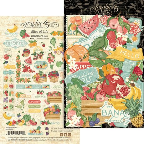 Graphic 45 Slice Of Life - Ephemera Set
