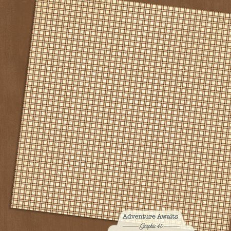 Graphic 45 Adventure Awaits - Woodland Brown Pattern & Solid