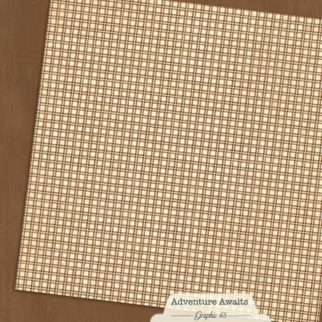 Graphic 45 Adventure Awaits - Woodland Brown Pattern & Solid