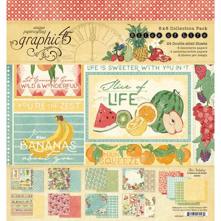 Graphic 45 Slice Of Life - 8x8 Collection Pack