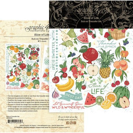 Graphic 45 Slice Of Life - Rub-On Transfer Set