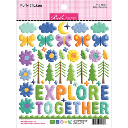 Bella Blvd Adventure Awaits - Explore Together Puffy Stickers
