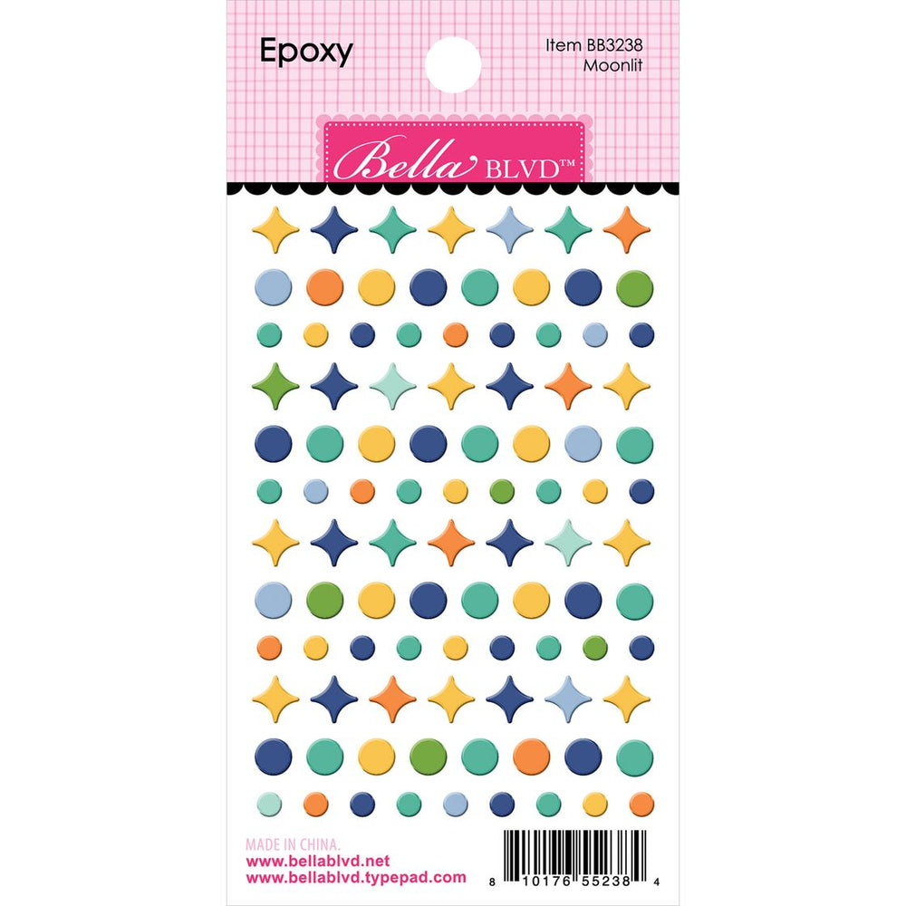 Bella Blvd Adventure Awaits - Moonlit Epoxy Stickers
