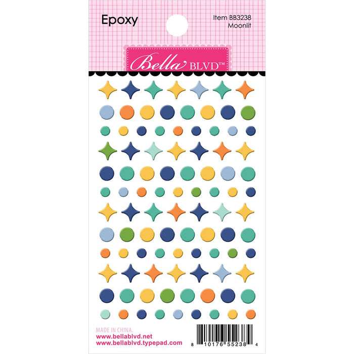Bella Blvd Adventure Awaits - Moonlit Epoxy Stickers