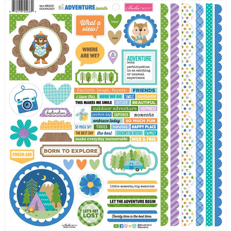 Bella Blvd Adventure Awaits - Doohickey Cardstock Stickers