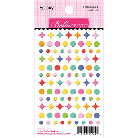 Bella Blvd Walking On Sunshine - Sun Fun Epoxy Stickers
