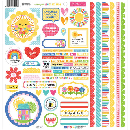 Bella Blvd Walking On Sunshine - Doohickey Cardstock Stickers