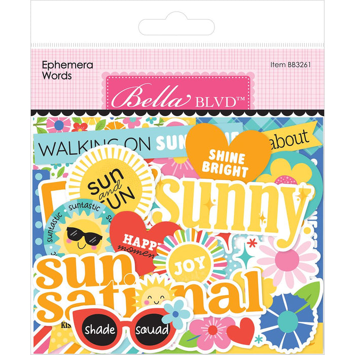 Bella Blvd Walking On Sunshine - Ephemera Words