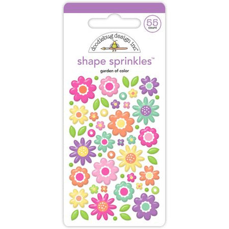 Doodlebug Design Color Me Crafty - Garden Of Color Shape Sprinkles