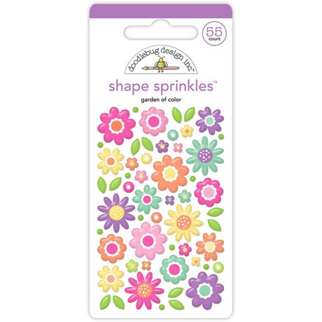 Doodlebug Design Color Me Crafty - Garden Of Color Shape Sprinkles