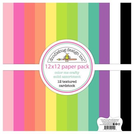 Doodlebug Design Color Me Crafty - 12x12 Textured Paper Pack