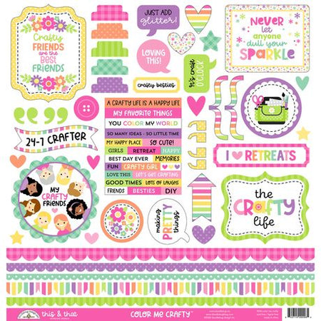 Doodlebug Design Color Me Crafty - This & That Stickers