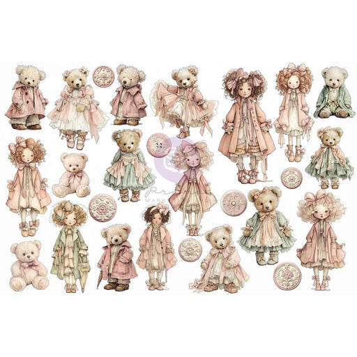 Prima Buttons & Keepsakes - Ephemera Cherished Companions 52 Pieces