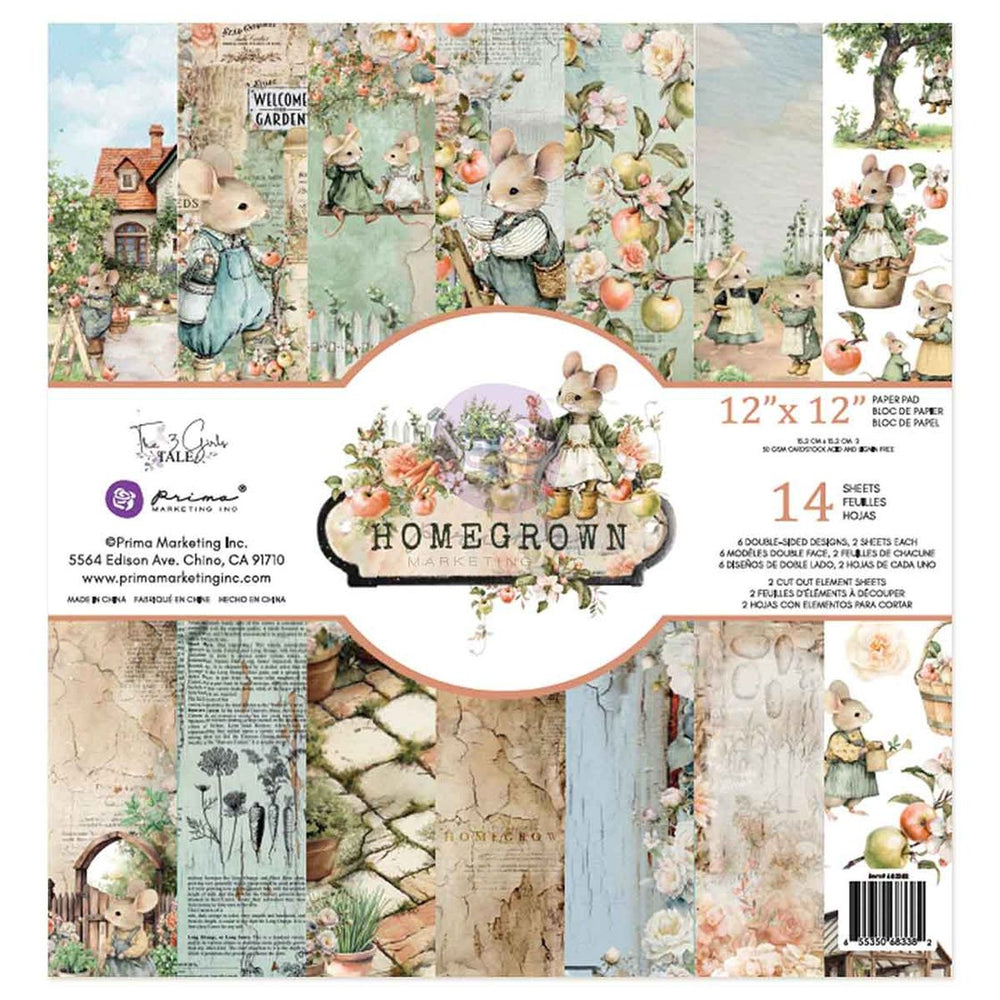 Prima Homegrown - 12x12 Paper Pack