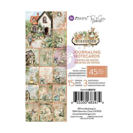 Prima Homegrown - 3x4 Journaling Cards