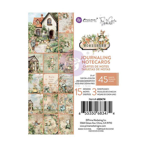 Prima Homegrown - 3x4 Journaling Cards