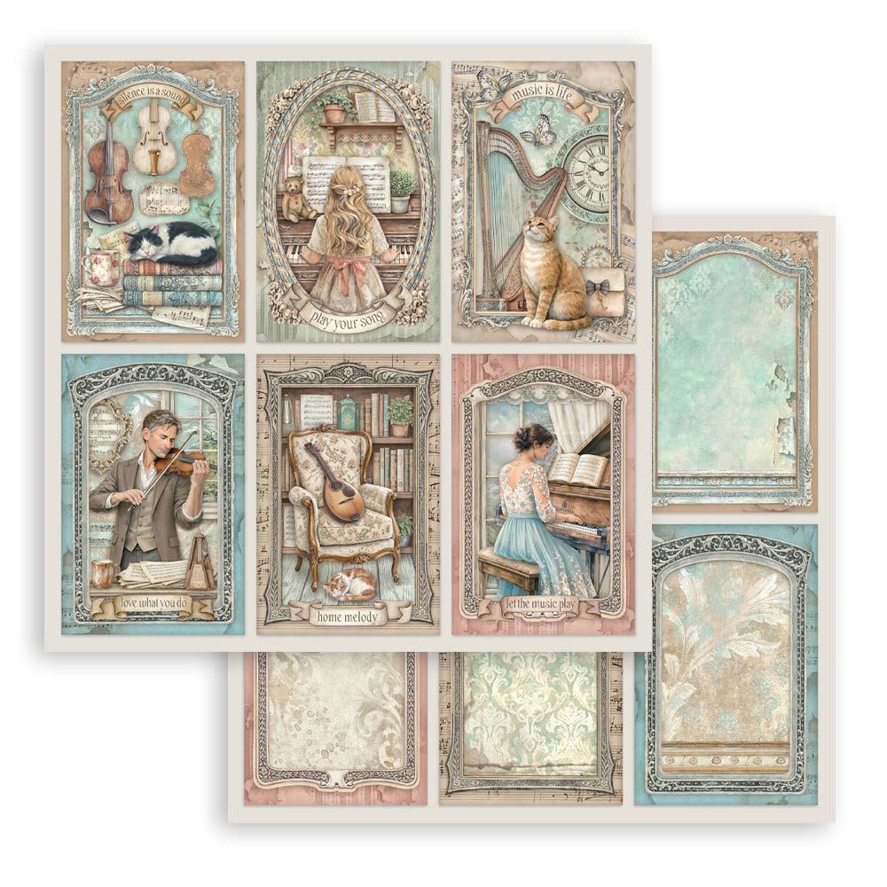 Stamperia Symphony - 6 Cards