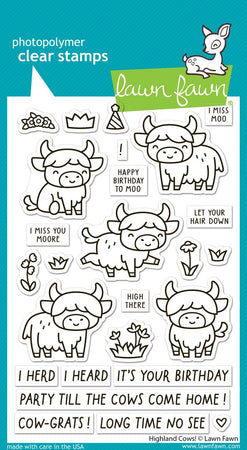Lawn Fawn Clear Stamps - Highland Cows!