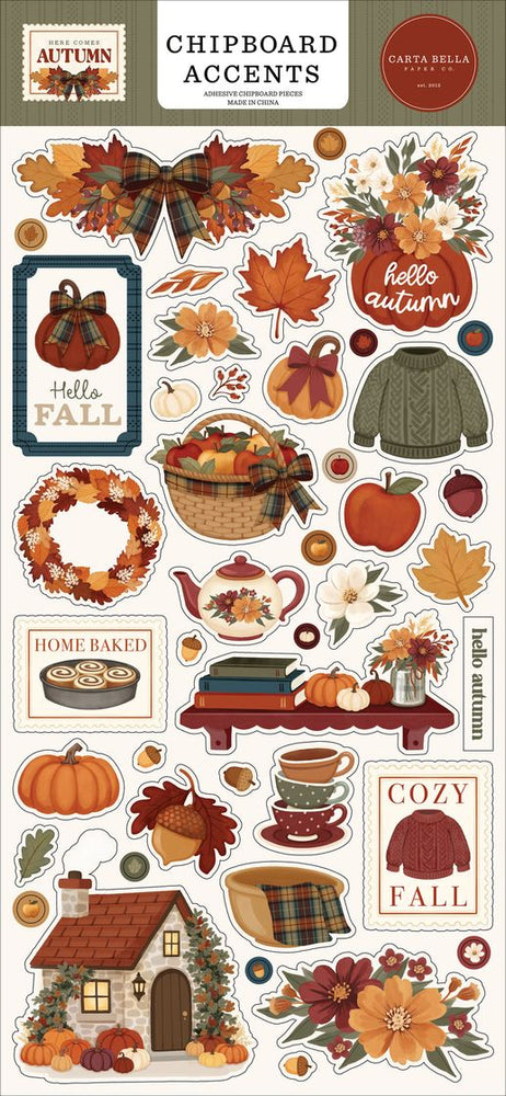 Carta Bella Here Comes Autumn - Chipboard Accents