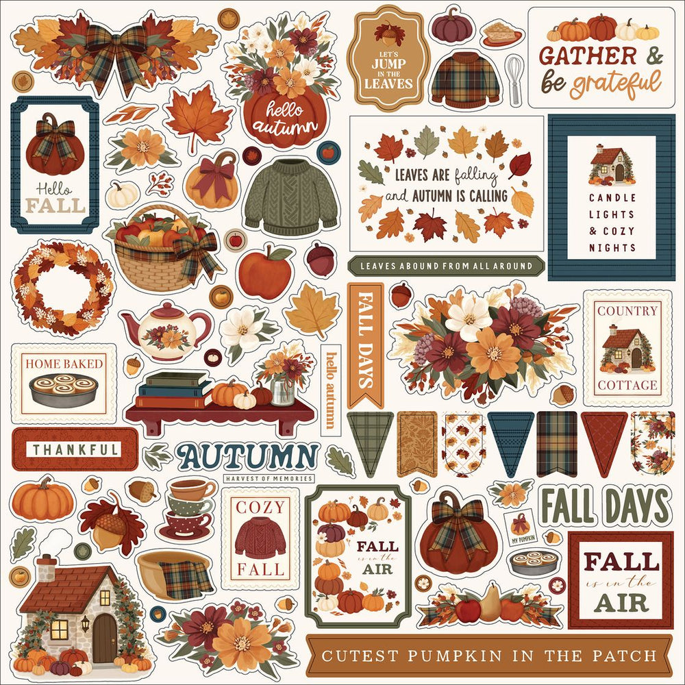 Carta Bella Here Comes Autumn - Element Stickers