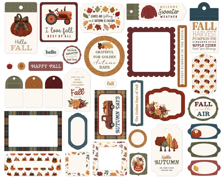 Carta Bella Here Comes Autumn - Ephemera Frames & Tags
