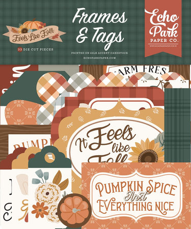 Echo Park Feels Like Fall - Ephemera Frames & Tags