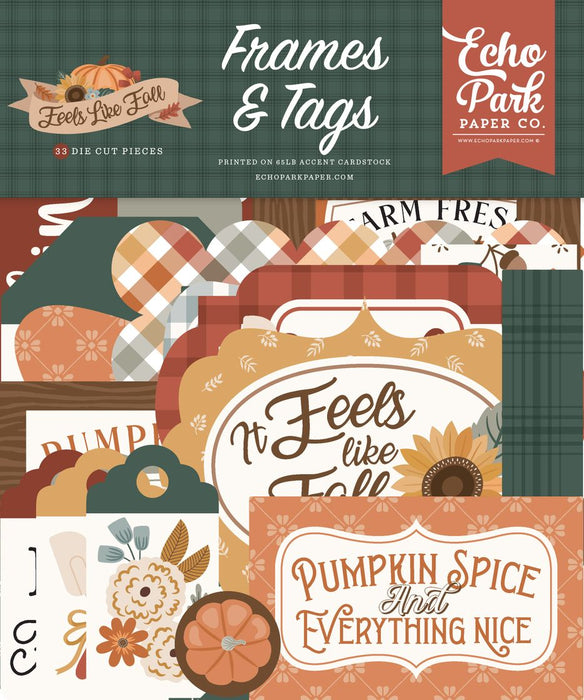 Echo Park Feels Like Fall - Ephemera Frames & Tags