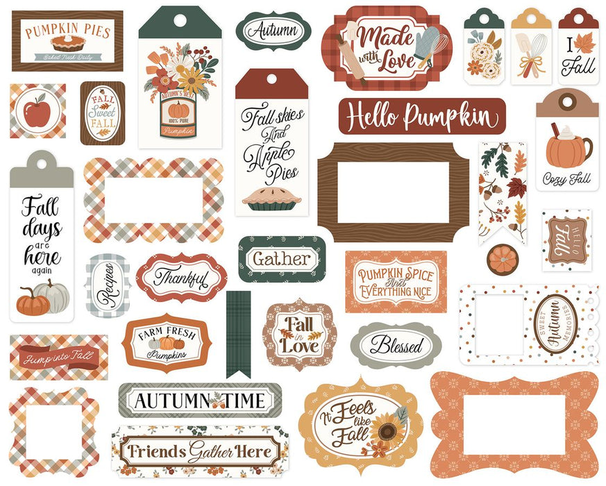 Echo Park Feels Like Fall - Ephemera Frames & Tags