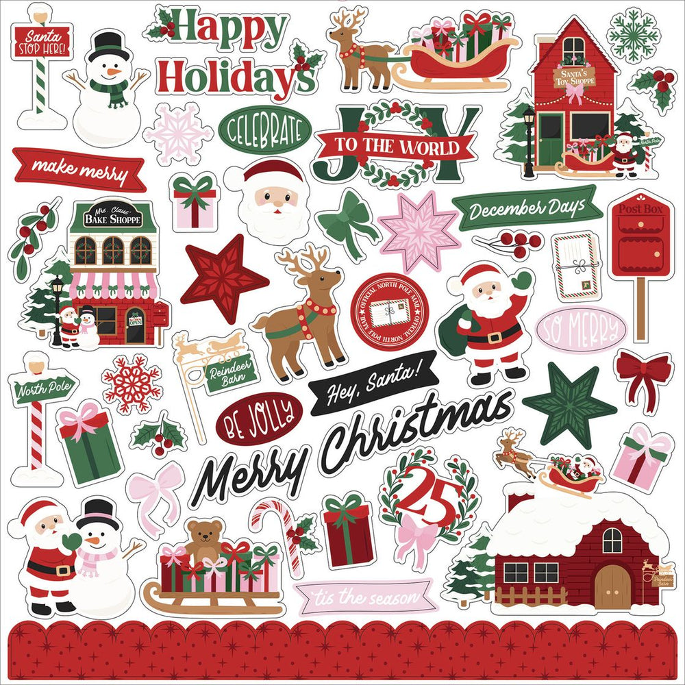 Echo Park North Pole Christmas - Element Stickers