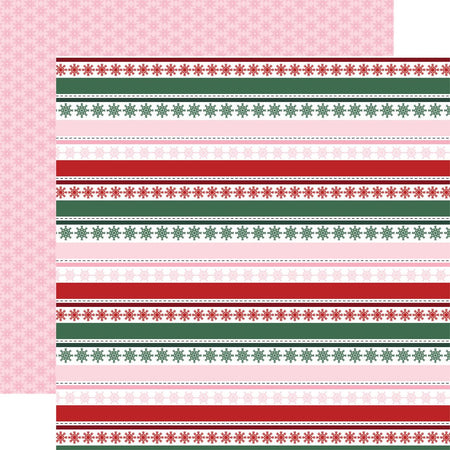 Echo Park North Pole Christmas - Snowflake Stripes