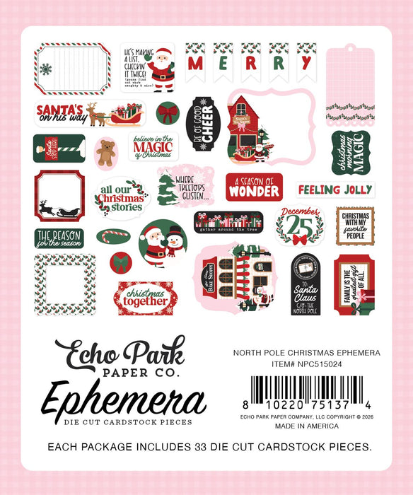 Echo Park North Pole Christmas - Ephemera Icons