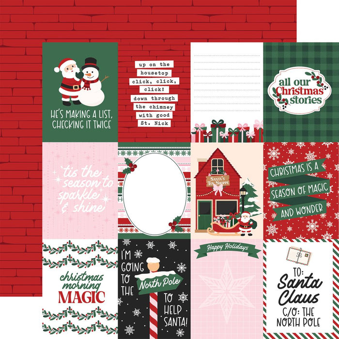 Echo Park North Pole Christmas - 3x4 Journaling Cards