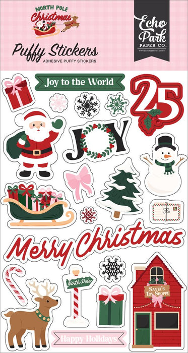 Echo Park North Pole Christmas - Puffy Stickers