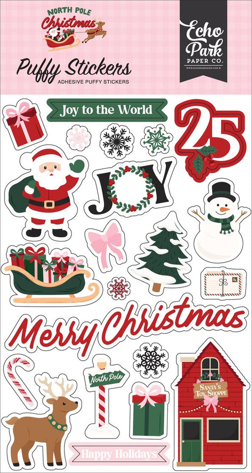 Echo Park North Pole Christmas - Puffy Stickers