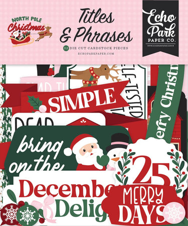 Echo Park North Pole Christmas - Ephemera Titles & Phrases