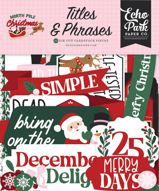 Echo Park North Pole Christmas - Ephemera Titles & Phrases
