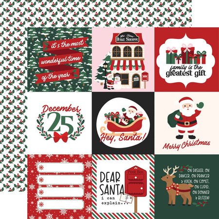 Echo Park North Pole Christmas - 4x4 Journaling Cards