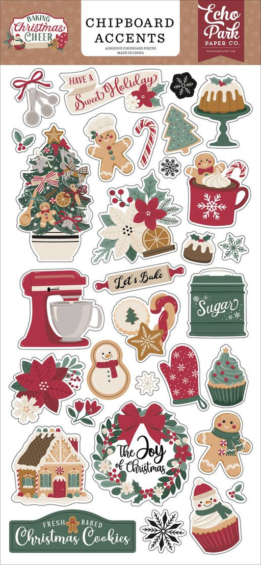 Echo Park Baking Christmas Cheer - Chipboard Accents