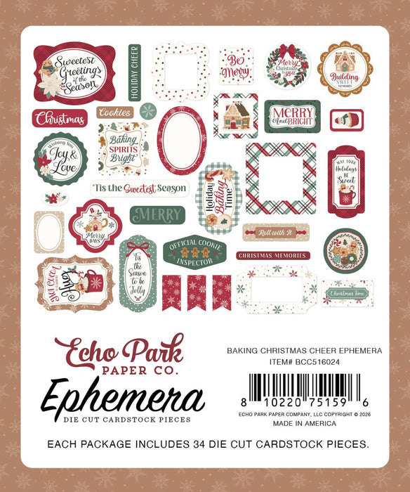 Echo Park Baking Christmas Cheer - Ephemera Icons