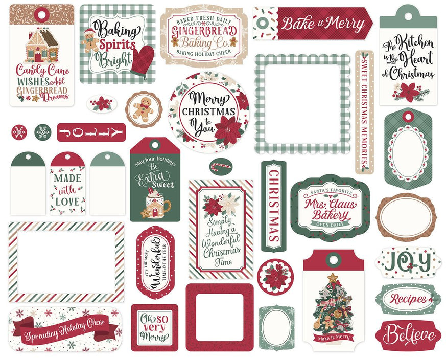 Echo Park Baking Christmas Cheer - Ephemera Tags & Frames