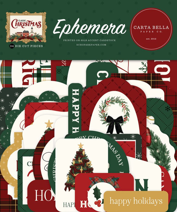 Carta Bella Classic Christmas - Ephemera Icons