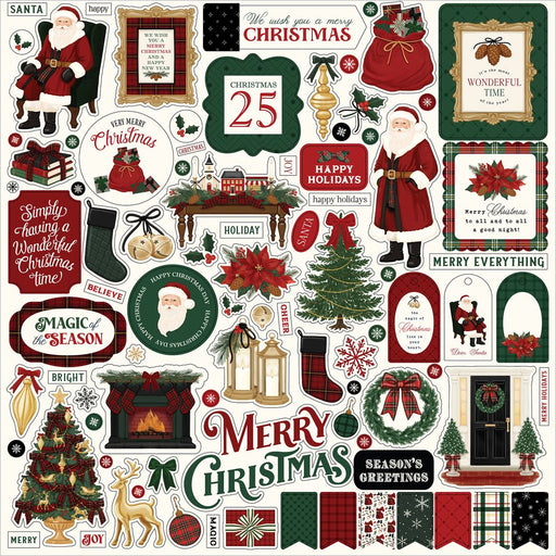 Carta Bella Classic Christmas - Element Stickers