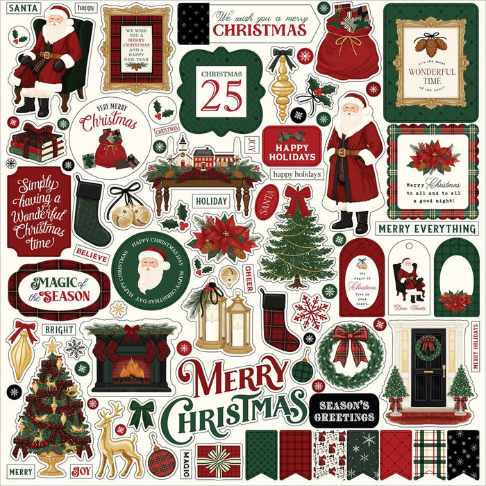 Carta Bella Classic Christmas - Element Stickers