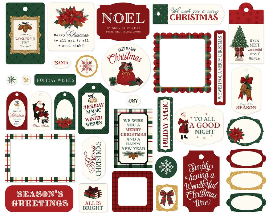 Carta Bella Classic Christmas - Ephemera Tag & Frames
