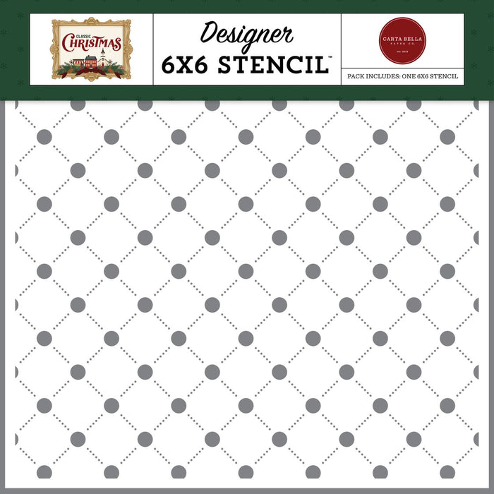 Carta Bella Classic Christmas - Holiday Lattice Stencil