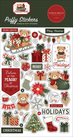 Carta Bella Have A Beary Christmas - Puffy Stickers