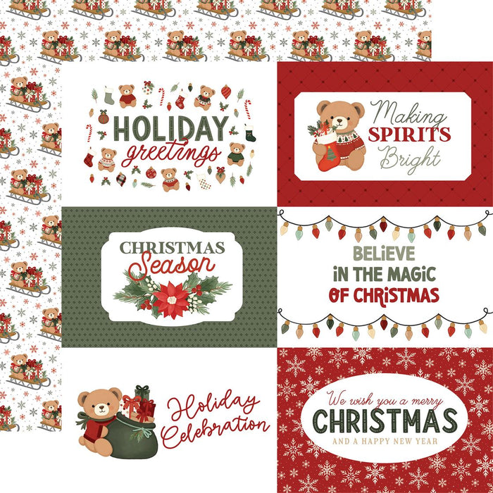 Carta Bella Have A Beary Christmas - 6x4 Journaling Cards