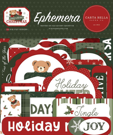 Carta Bella Have A Beary Christmas - Ephemera Icons